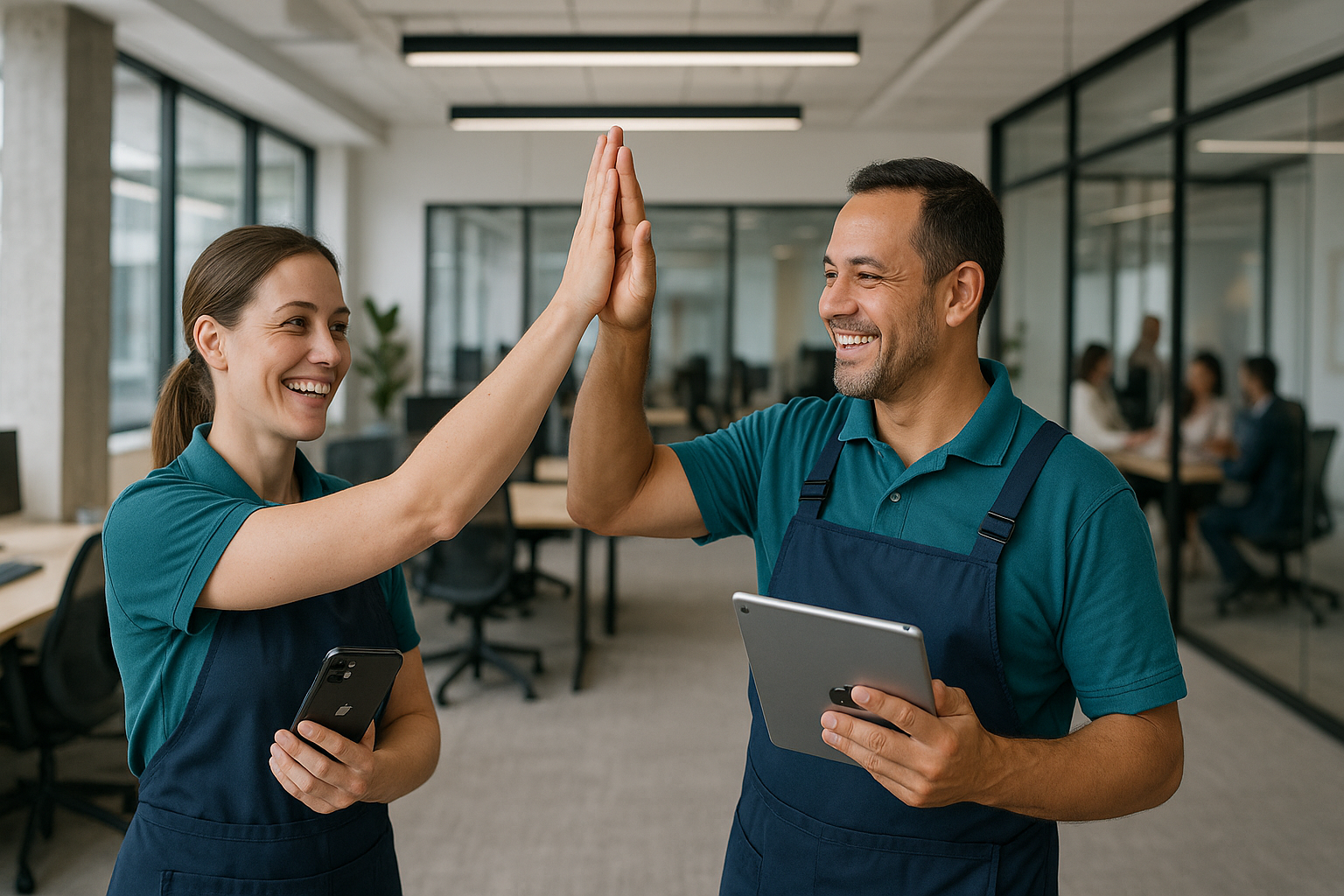 Digital Cleaning Team High-Five