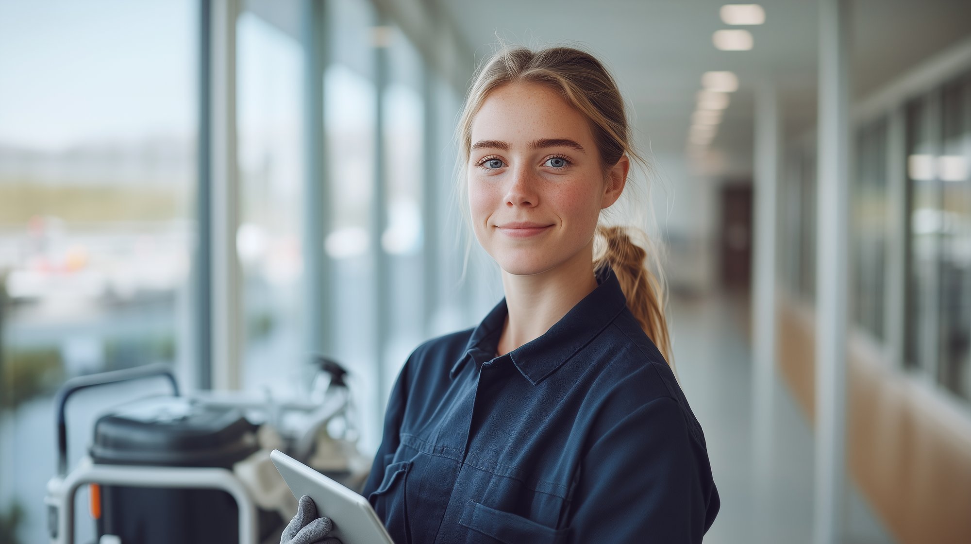 Renholdsleder som bruker CleanPilot som sitt driftsverktøy